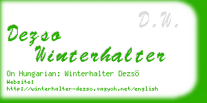 dezso winterhalter business card